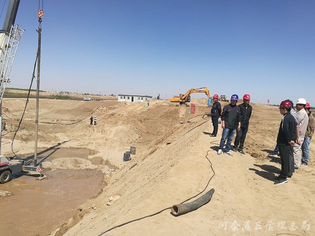 出口2泵站振冲桩地基处理工程进展顺利