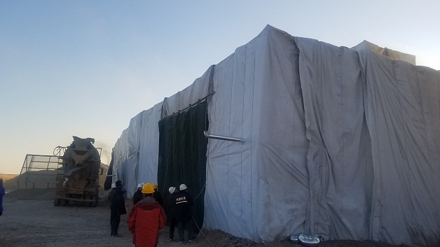 河灌总局打响地债资金乌梁素海生态补水项目冬季施工攻坚战